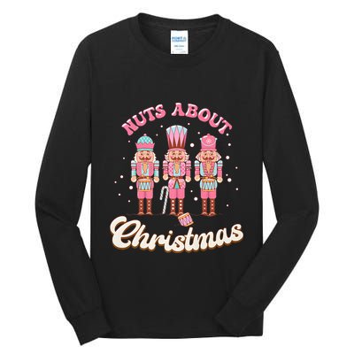 Groovy Cute Nuts About Christmas Funny Christmas Nutcracker Tall Long Sleeve T-Shirt