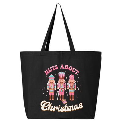 Groovy Cute Nuts About Christmas Funny Christmas Nutcracker 25L Jumbo Tote