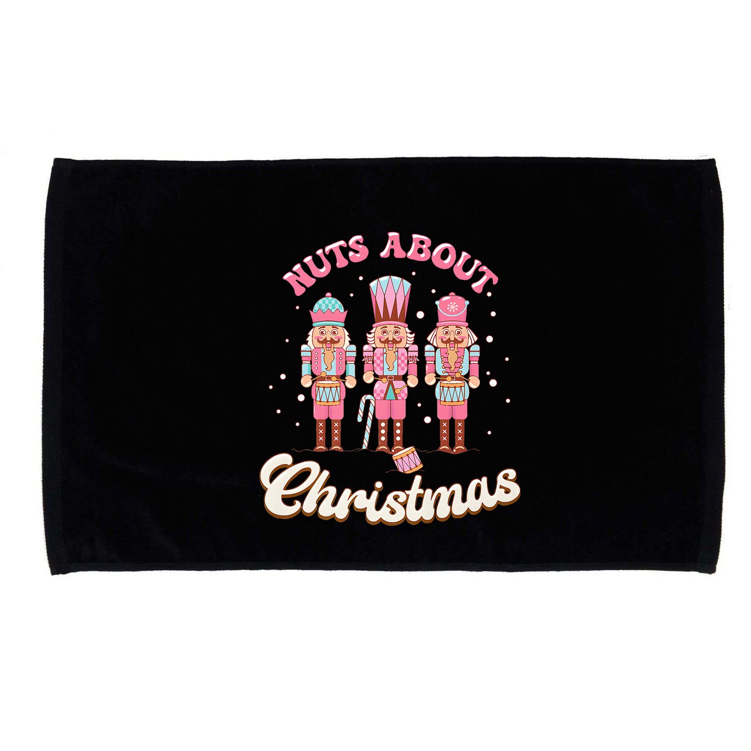 Groovy Cute Nuts About Christmas Funny Christmas Nutcracker Microfiber Hand Towel