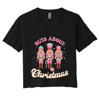 Groovy Cute Nuts About Christmas Funny Christmas Nutcracker Crop Top