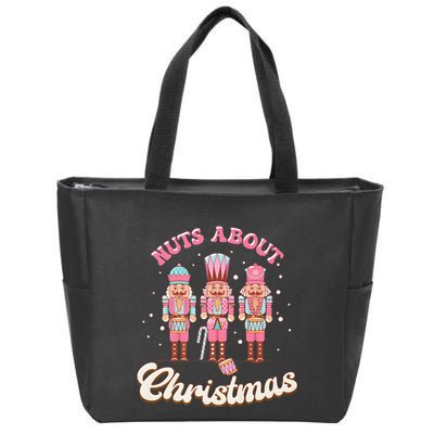 Groovy Cute Nuts About Christmas Funny Christmas Nutcracker Zip Tote Bag