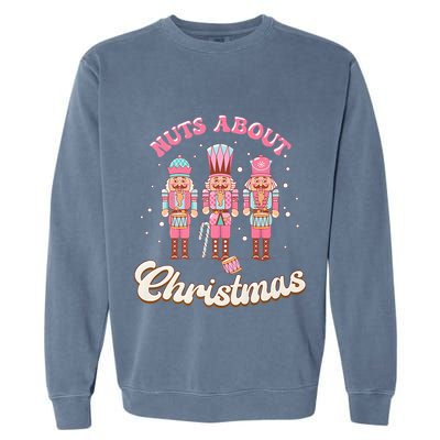 Groovy Cute Nuts About Christmas Funny Christmas Nutcracker Garment-Dyed Sweatshirt