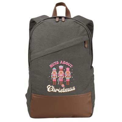 Groovy Cute Nuts About Christmas Funny Christmas Nutcracker Cotton Canvas Backpack