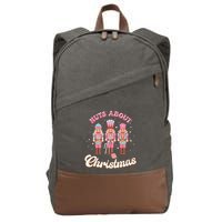 Groovy Cute Nuts About Christmas Funny Christmas Nutcracker Cotton Canvas Backpack