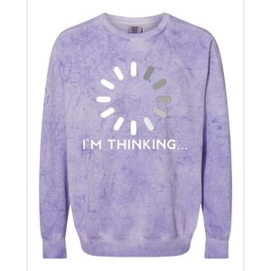 Gaming Computer Nerd Geek Thinking Gamer Colorblast Crewneck Sweatshirt