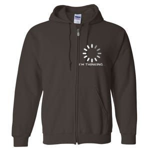 Gaming Computer Nerd Geek Thinking Gamer Full Zip Hoodie