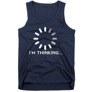 Gaming Computer Nerd Geek Thinking Gamer Tank Top