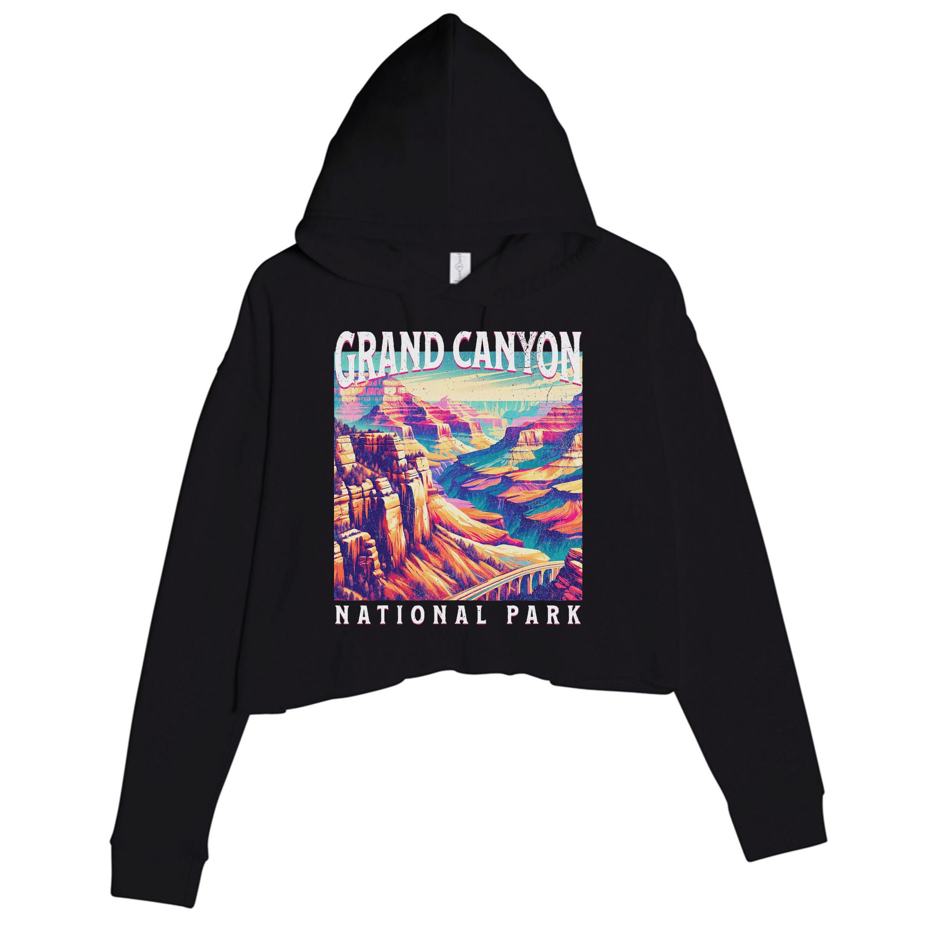 Grand Canyon National Park Crop Fleece Hoodie