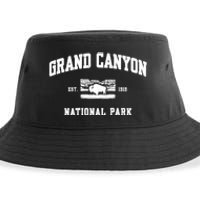 Grand Canyon National Park Sports Text Vintage Retro Bison Sustainable Bucket Hat