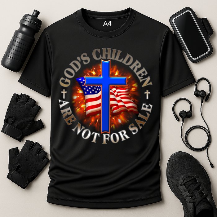 Gods Children Not Are For Sale American USA Flag Performance Shirt