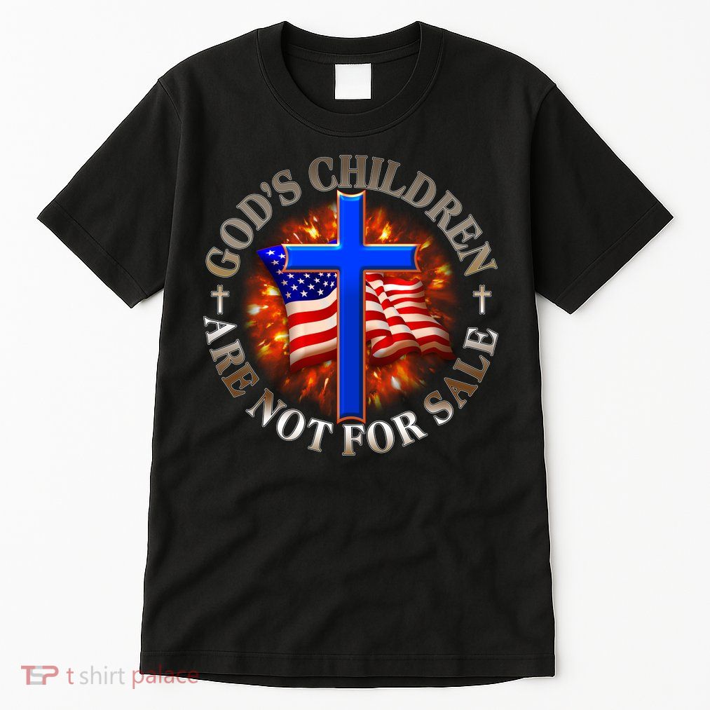 Gods Children Not Are For Sale American USA Flag Tall T-Shirt