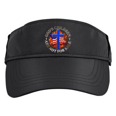 Gods Children Not Are For Sale American USA Flag Adult Drive Performance Visor