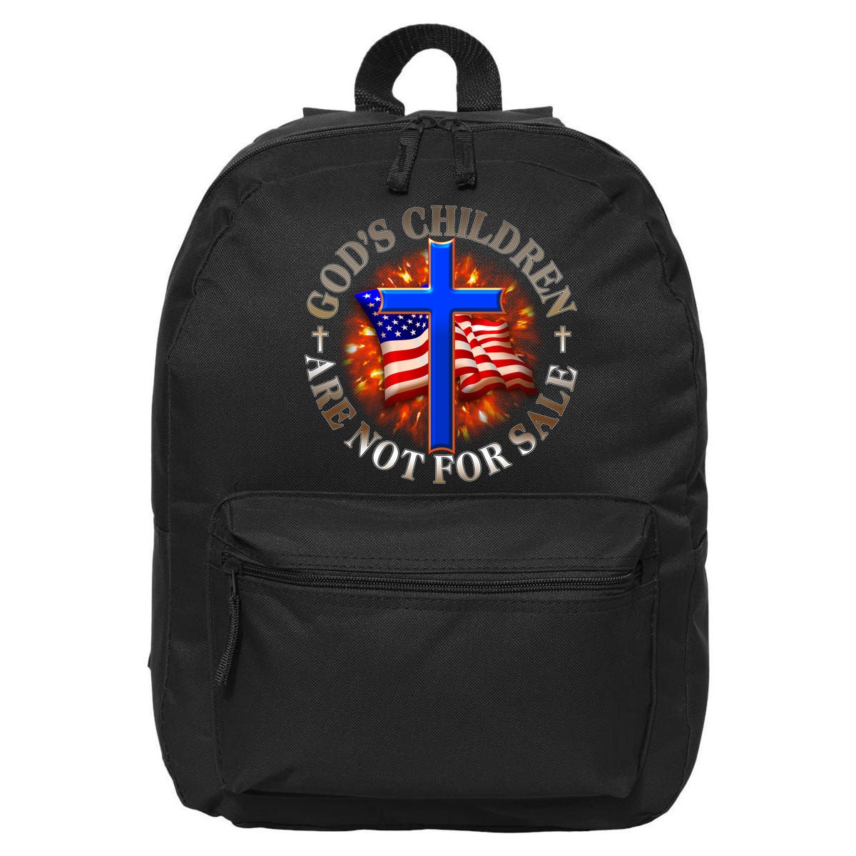 Gods Children Not Are For Sale American USA Flag 16 in Basic Backpack
