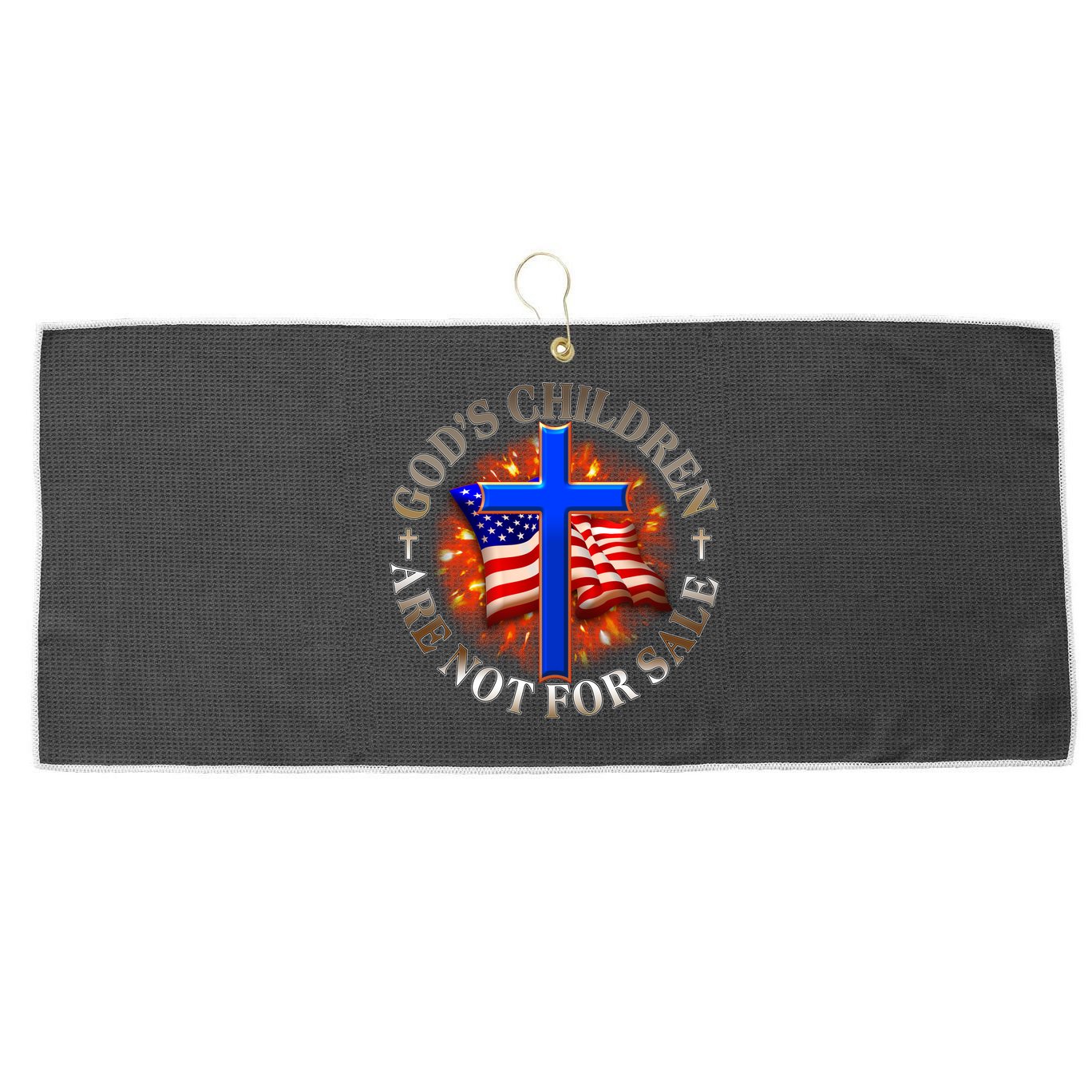 Gods Children Not Are For Sale American USA Flag Large Microfiber Waffle Golf Towel