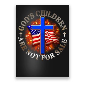 Gods Children Not Are For Sale American USA Flag Poster