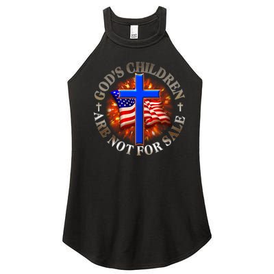 Gods Children Not Are For Sale American USA Flag Women’s Perfect Tri Rocker Tank