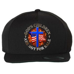 Gods Children Not Are For Sale American USA Flag Wool Snapback Cap