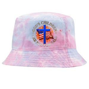 Gods Children Not Are For Sale American USA Flag Tie-Dyed Bucket Hat