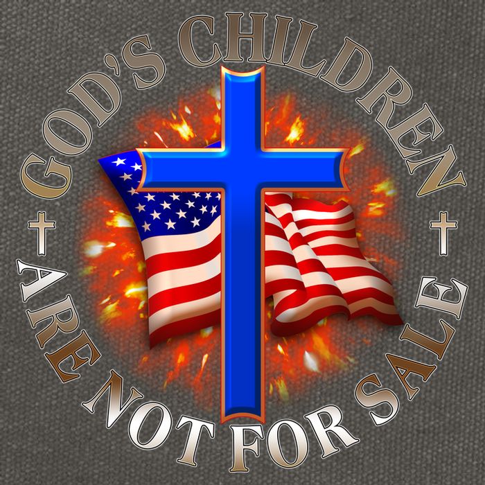 Gods Children Not Are For Sale American USA Flag Cotton Canvas Backpack