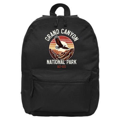 Grand Canyon National Park Vintage Arizona Eagle Travel 16 in Basic Backpack