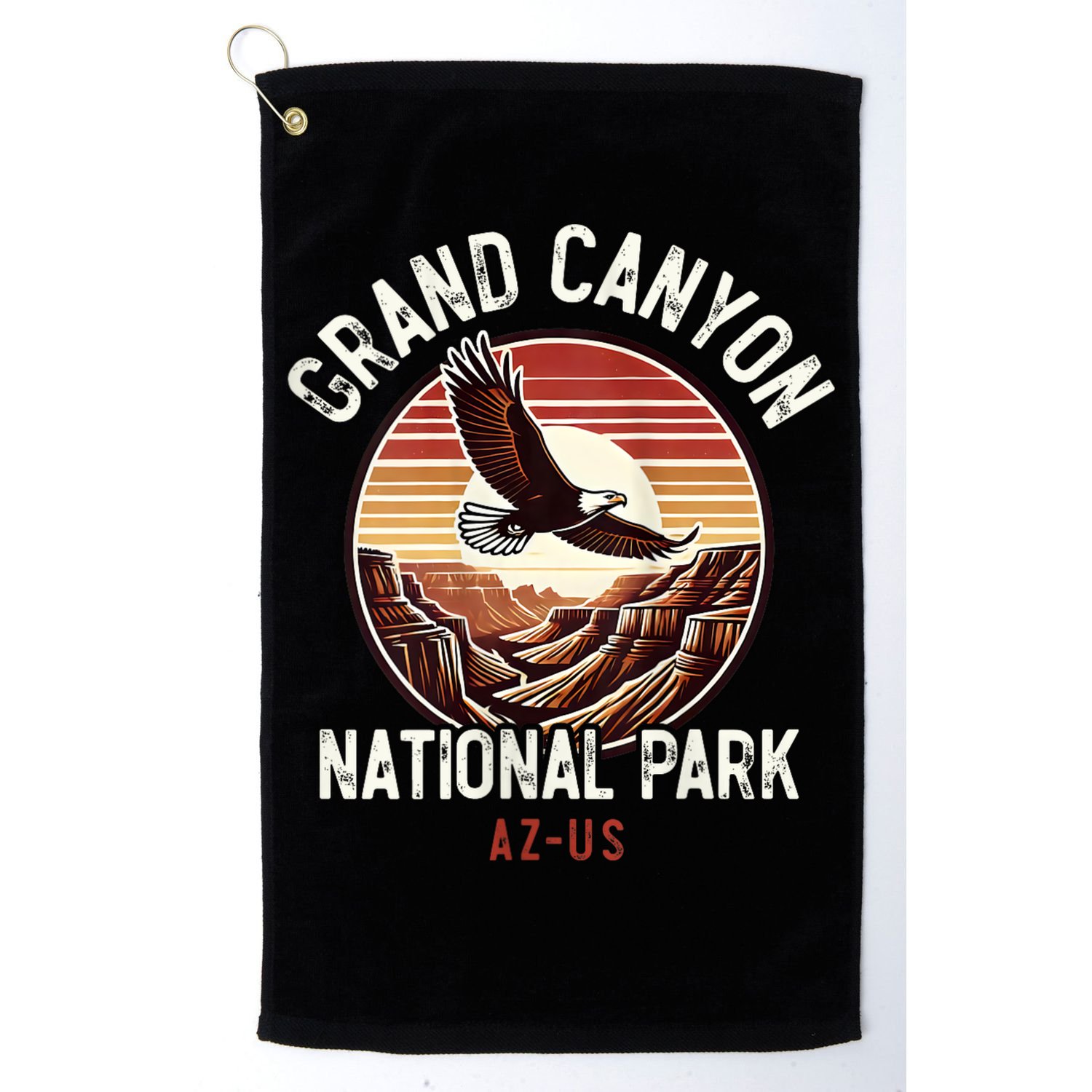 Grand Canyon National Park Vintage Arizona Eagle Travel Golf Towel