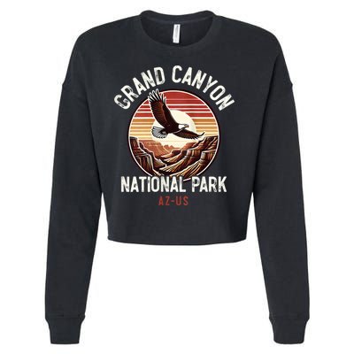 Grand Canyon National Park Vintage Arizona Eagle Travel Cropped Pullover Crew