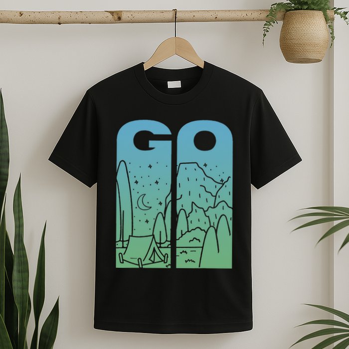 Go Camping original design for camp and wilderness campers T-Shirt