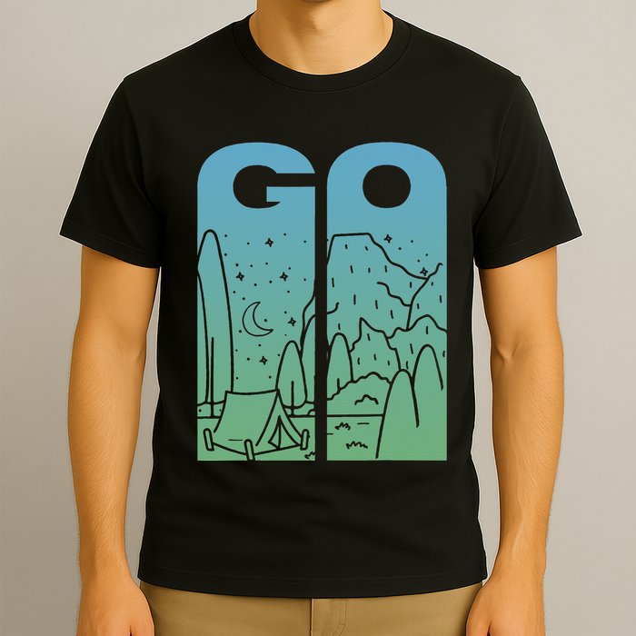Go Camping original design for camp and wilderness campers T-Shirt