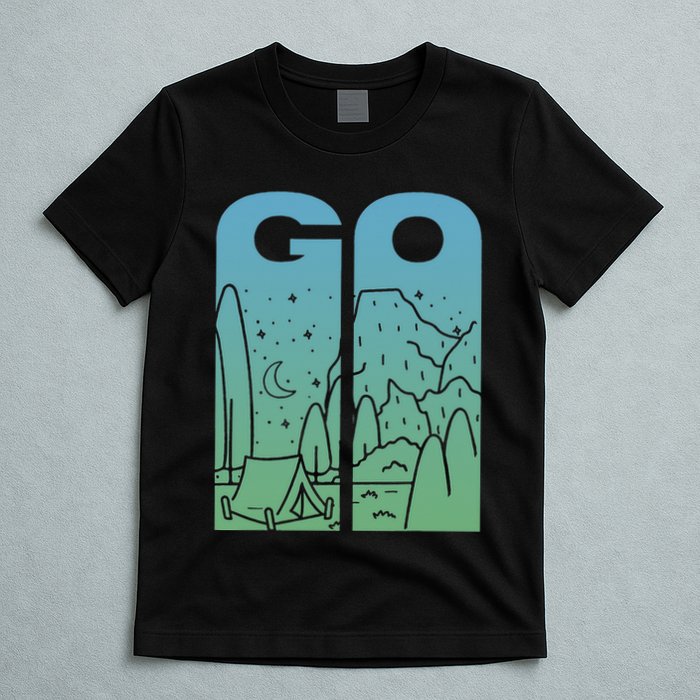 Go Camping original design for camp and wilderness campers T-Shirt