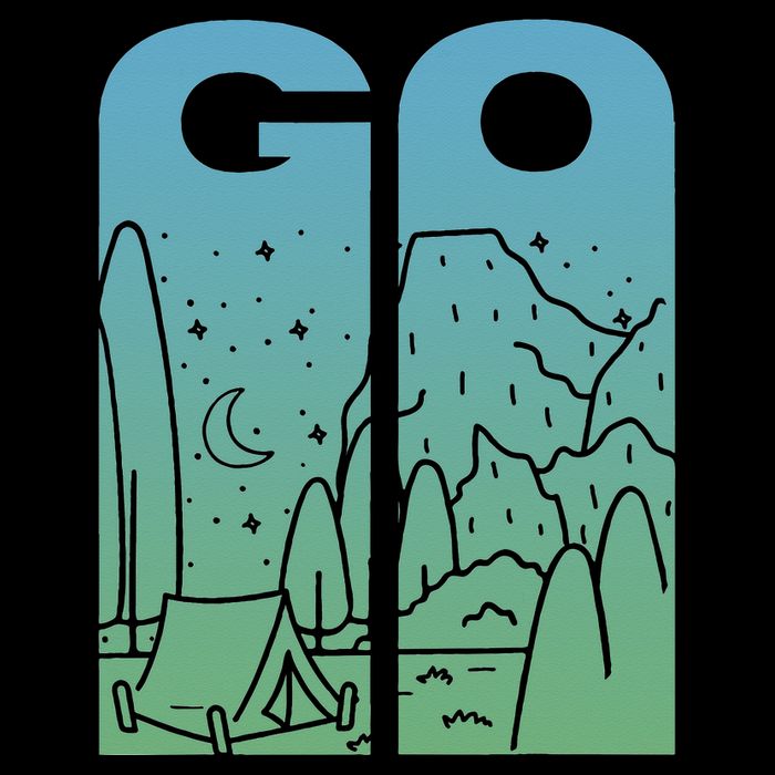 Go Camping original design for camp and wilderness campers T-Shirt