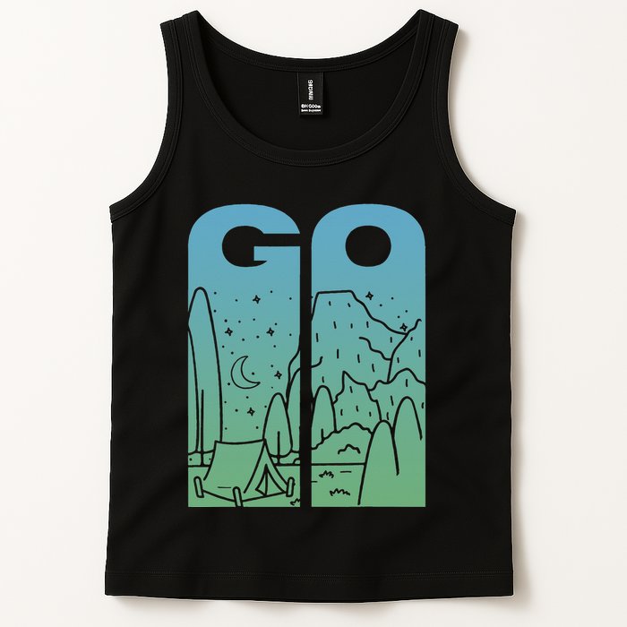 Go Camping original design for camp and wilderness campers Tank Top