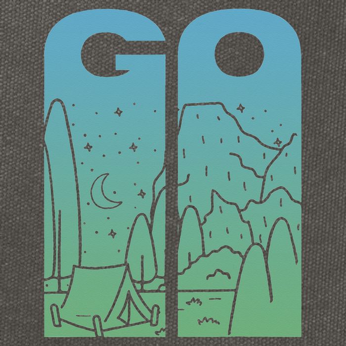 Go Camping original design for camp and wilderness campers Cotton Canvas Backpack
