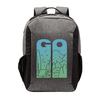 Go Camping original design for camp and wilderness campers Vector Backpack