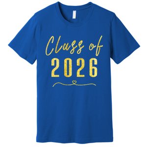 Gold Class Of 2026 Student Gift High School College Premium T-Shirt