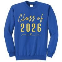 Gold Class Of 2026 Student Gift High School College Tall Sweatshirt