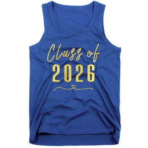 Gold Class Of 2026 Student Gift High School College Tank Top