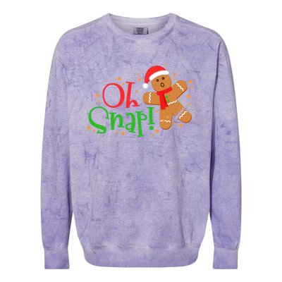 Gingerbread Christmas Oh Snap! Baking Baker Holiday Meaningful Gift Colorblast Crewneck Sweatshirt