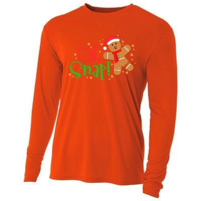 Gingerbread Christmas Oh Snap! Baking Baker Holiday Meaningful Gift Cooling Performance Long Sleeve Crew