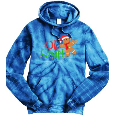 Gingerbread Christmas Oh Snap! Baking Baker Holiday Meaningful Gift Tie Dye Hoodie