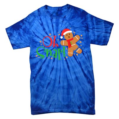 Gingerbread Christmas Oh Snap! Baking Baker Holiday Meaningful Gift Tie-Dye T-Shirt