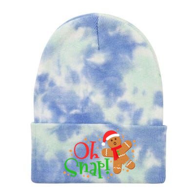 Gingerbread Christmas Oh Snap! Baking Baker Holiday Meaningful Gift Tie Dye 12in Knit Beanie