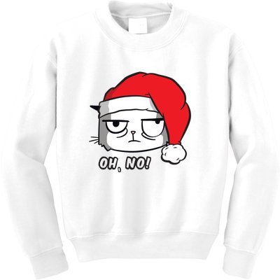 Grumpy Cat Oh No Christmas Kids Sweatshirt