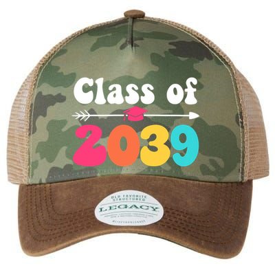 Groovy Class Of 2039 Graduation Senior 2039 Legacy Tie Dye Trucker Hat