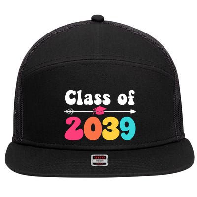 Groovy Class Of 2039 Graduation Senior 2039 7 Panel Mesh Trucker Snapback Hat