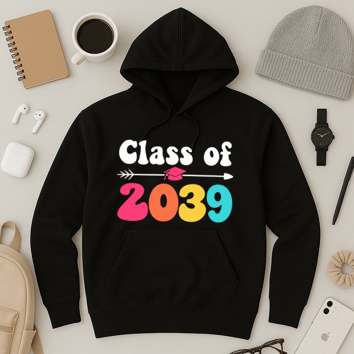 Groovy Class Of 2039 Graduation Senior 2039 Hoodie
