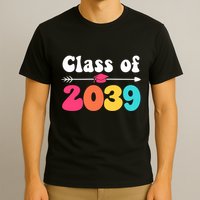 Groovy Class Of 2039 Graduation Senior 2039 T-Shirt