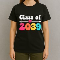 Groovy Class Of 2039 Graduation Senior 2039 T-Shirt