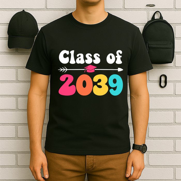 Groovy Class Of 2039 Graduation Senior 2039 T-Shirt