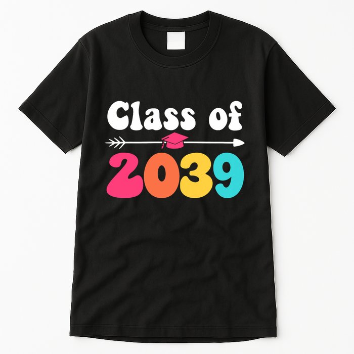 Groovy Class Of 2039 Graduation Senior 2039 Tall T-Shirt