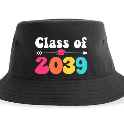 Groovy Class Of 2039 Graduation Senior 2039 Sustainable Bucket Hat